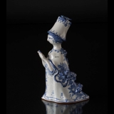 Wiinblad figur, Moster Ella, hånddekoreret, blå/hvid