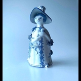 Wiinblad Figur, handbemalt, Blau / Weiß