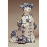 Wiinblad Figurine, hand painted, blue/white