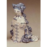 Wiinblad figur, Moster Ella, hånddekoreret, blå/hvid