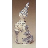 Wiinblad figur, Moster Ella, hånddekoreret, blå/hvid