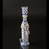 Wiinblad Season Figurine, winter, hand painted, blue/white
