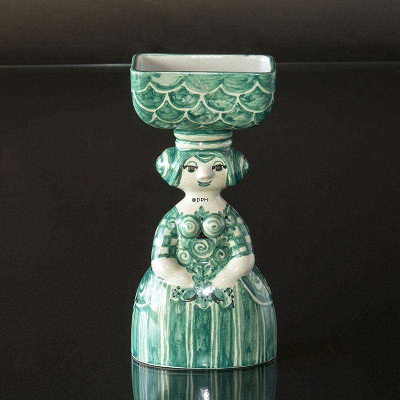 Wiinblad Æggekone, hånddekoreret, blå/hvid eller multi colour