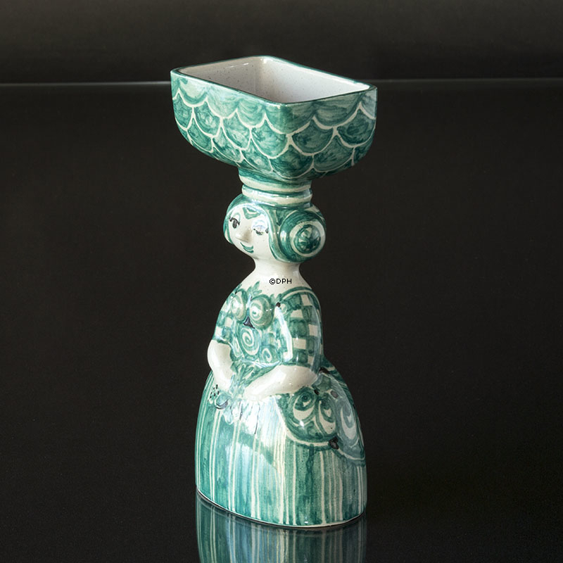 Wiinblad Æggekone, hånddekoreret, blå/hvid eller multi colour