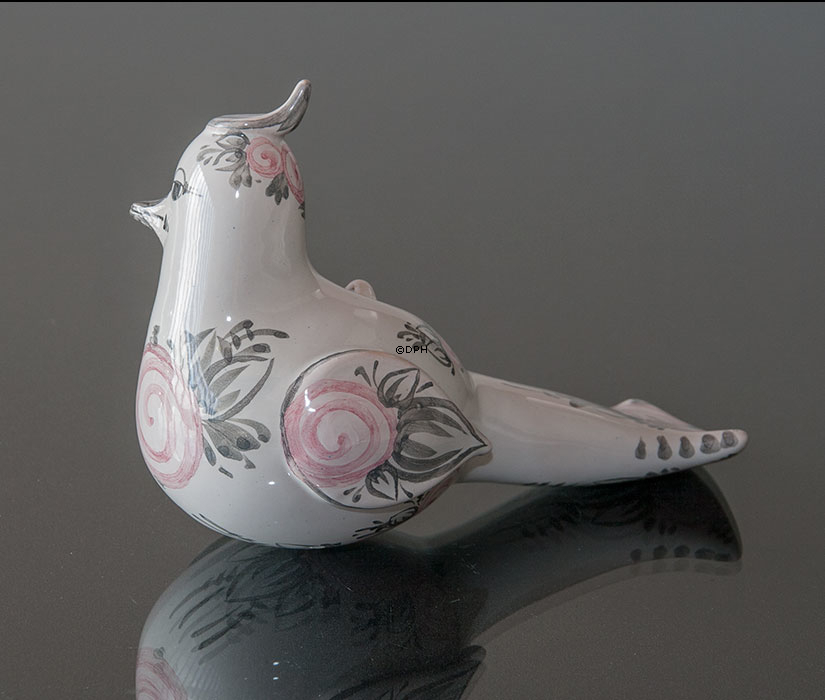 Wiinblad Flyvende fugl, hånddekoreret, blå/hvid eller multi colour