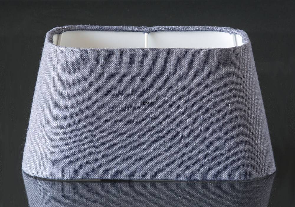 Lene Bjerre lampeskærm, kantet, blå hør