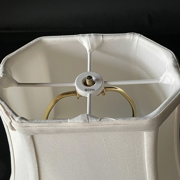 Kandelabermonteret lampeskærm 20 cm i højden, hvidt stof