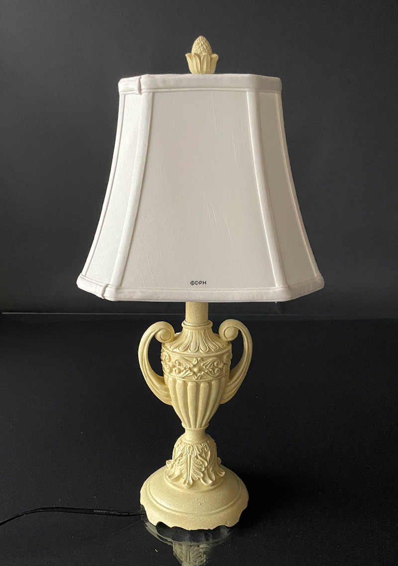 Kandelabermonteret lampeskærm 24 cm i højden, hvidt stof