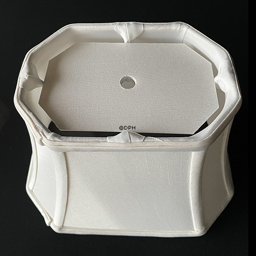 Kandelabermonteret lampeskærm 24 cm i højden, hvidt stof