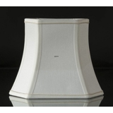 Narrow hexagonal lampshade height 24 cm, white silk