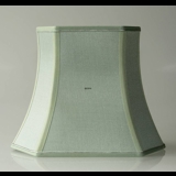 Smal sekskantet lampeskærm 27 cm i højden, lys grøn silke