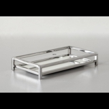 Rectangular Tray in Polished Steel with mirror