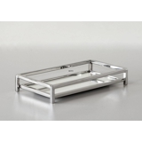 Rectangular Tray in Polished Steel with mirror