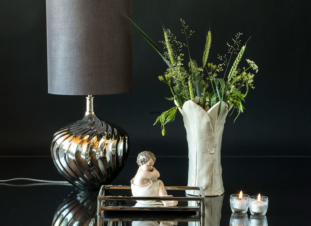 Firkantet spejlbakke i poleret stål