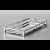 Large Rectangular Tray in Polished Steel with mirror