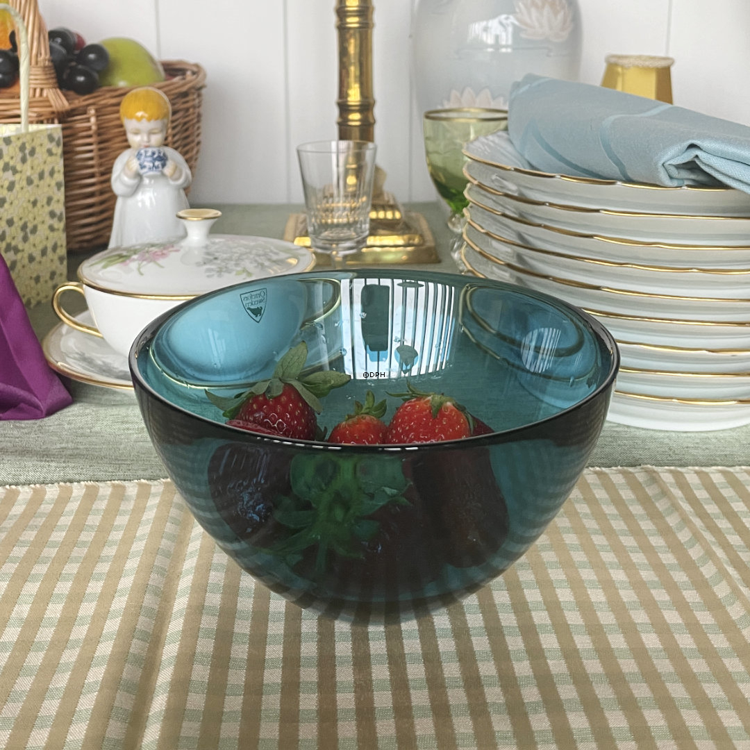 Orrefors Fuga skål i blå glas