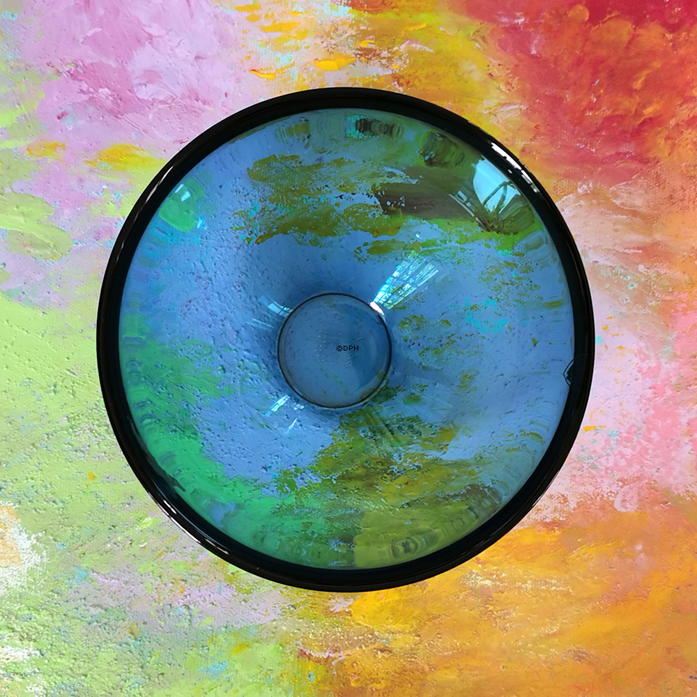 Orrefors Fuga skål i blå glas