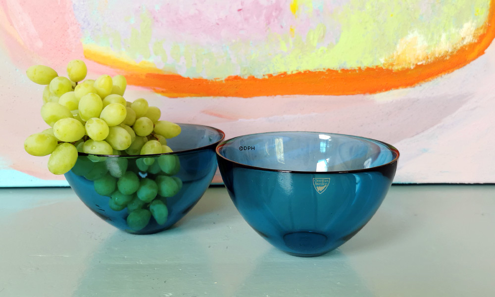 Orrefors Fuga skål i blå glas