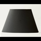 Oval lampeskærm 13 cm i højden, sort chintz stof