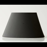 Oval lampeskærm 14 cm i højden, sort chintz stof