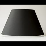 Oval lampeskærm 17 cm i højden, sort chintz stof