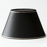 Oval lampeskærm 17 cm i højden, sort chintz stof  (2. sortering - se beskrivelse)