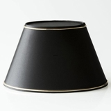 Oval lampshade height 17 cm, black chintz fabric