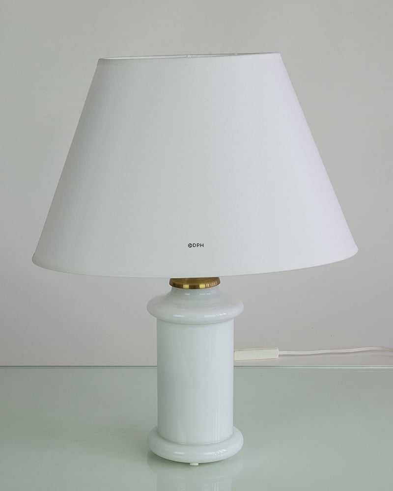 Oval lampeskærm 24 cm i højden, off white chintz stof