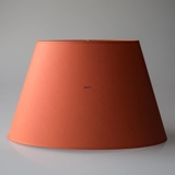 Oval lampshade height 26 cm, dark orange chintz fabric