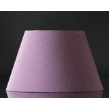 Oval lampshade height 30 cm, purple/dark rose coloured silk fabric