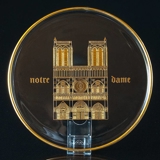 1970 Orrefors årsplatte i glas, Motiv i guldstreg: Notre Dame!!!!