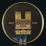 1970 Orrefors annual glass plate, Notre Dame