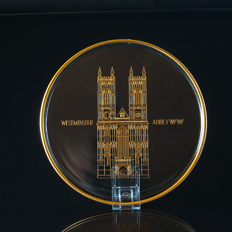 1971 Orrefors årsplatte i glas, Westminster Abbey