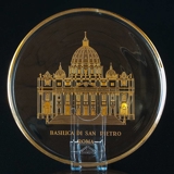 1975 Orrefors annual glass plate, Basilica Di San Pietro