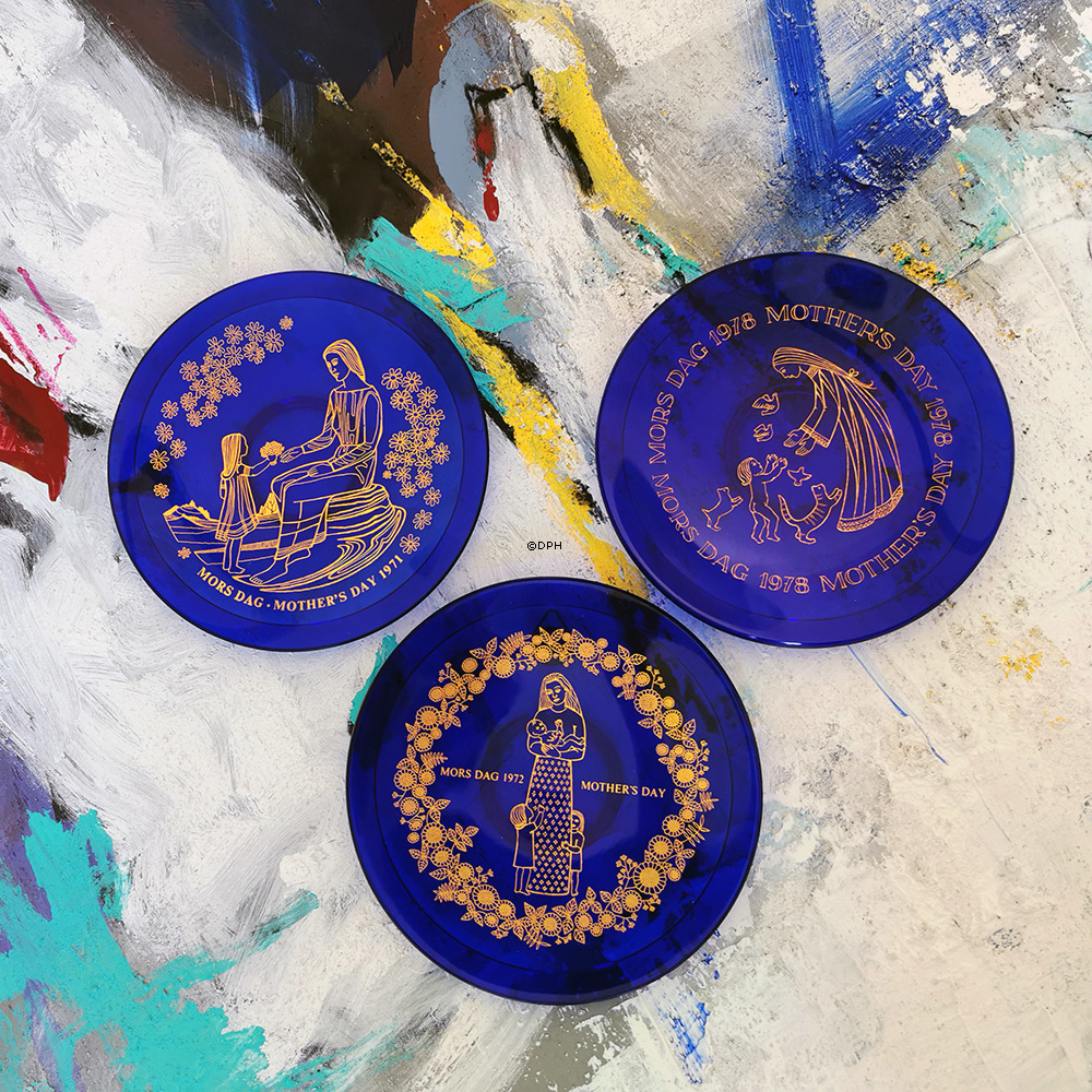 1978 Orrefors mors dag platte i glas