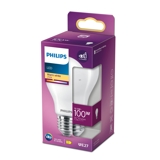 Philips LED pære E27 10,5W 1521 lm (svarer til 100 watt) Varm Hvidt Lys 2700k (15000 timer)