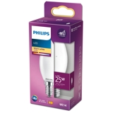 Philips LED kertepære E14 2,2W 250 lm (svarer til 25 watt) Varm Hvidt Lys 2700k (15000 timer)