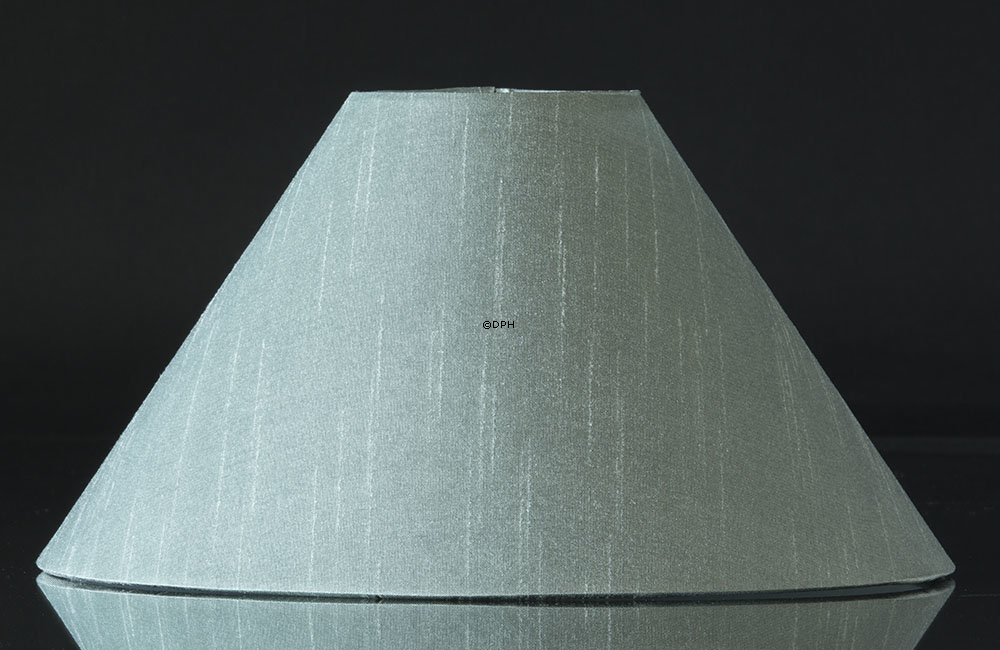 Rund lampeskærm lav model 13 cm, lys grøn silke stof