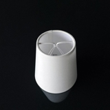 Rund cylinderformet lampeskærm 12,5 cm i højden, hvid chintz stof