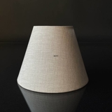 Rund lampeskærm 13 cm i højden, Beige hør stof