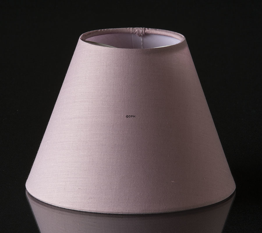 Rund lampeskærm 13 cm i højden, rosa chintz stof