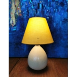 Rund lampeskærm 13 cm i højden, gul chintz stof