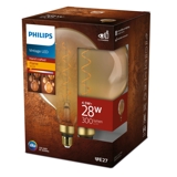 Philips KÆMPE LED pære, ravfarvet E27 4,5W 300 lm (svarer til 28 watt) Ekstra Varm Hvidt Lys 1800K (15000 timer))