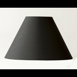 Rund lampeskærm høj model 15 cm i højden, sort chintz stof