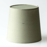 Round cylindrical lampshade height 15 cm, olive green cotton fabric