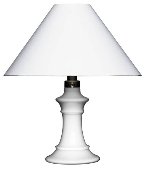 Rund lampeskærm lav model 16 cm, Hvid chintz stof Ø40mm fatning, uden låg