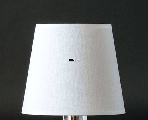 Rund cylinderformet lampeskærm 16 cm i højden, hvid hørstof