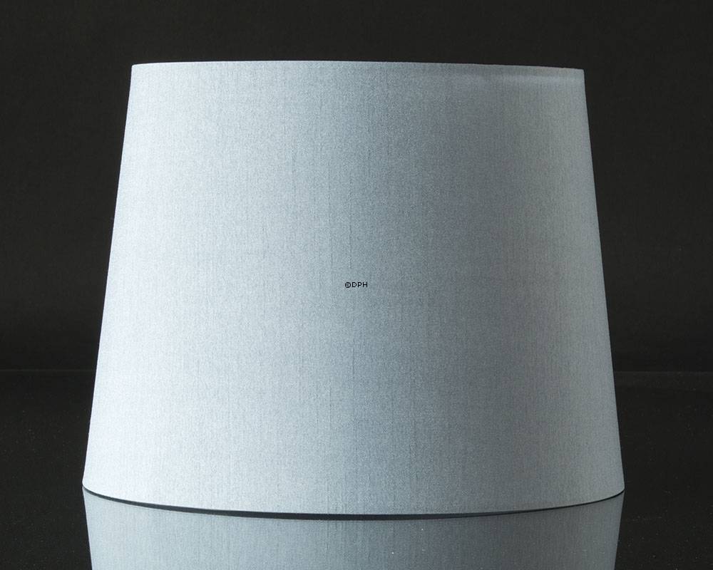 Rund cylinderformet lampeskærm 16 cm i højden, lys blå silke stof