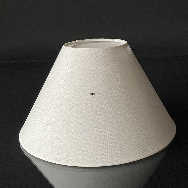 Rund lampeskærm høj model 17 cm i højden, off white hør stof