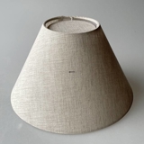 Round lampshade tall model height 17 cm, Beige flax fabric